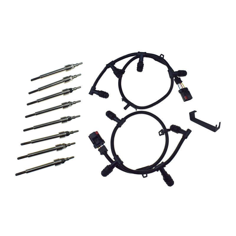 Glow Plug Harnesses+8 Glow Plugs ZD13 For 04-10 Ford 6.0L Powerstroke Diesel New