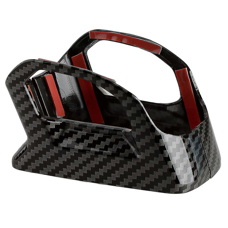 2pcs Carbon Fiber Look Shift Knob Base Cover Trim Fit for Mitsubishi Outlander