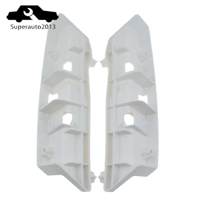 Front Left & Right Bumper Bracket Cover Retainer White For 2014-2016 Lexus IS350