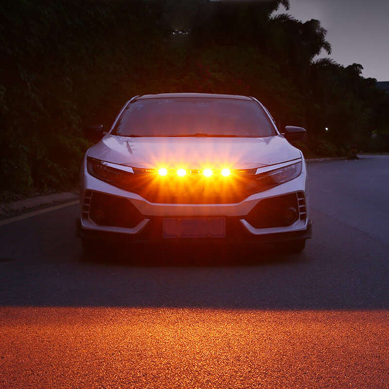 4x Front Grille LED Amber Light Fit for Dodge Ram 1500 2019 to 2021