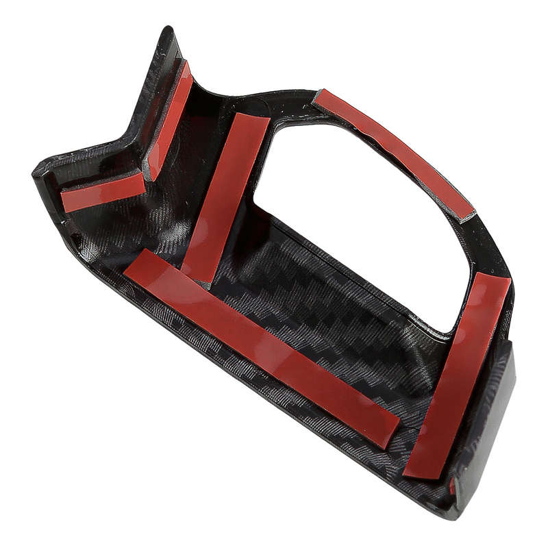 2pcs Carbon Fiber Look Shift Knob Base Cover Trim Fit for Mitsubishi Outlander