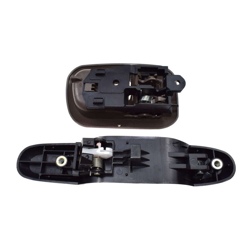 Set 2 Black Outside Brown Inside Rear Left Door Handles For 98-03 TOYOTA SIENNA
