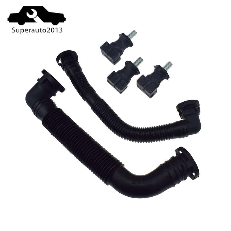 New For VW Golf Jetta Beetle Audi Secondary Air Pump Filter Pipes W/3 Mount Kit