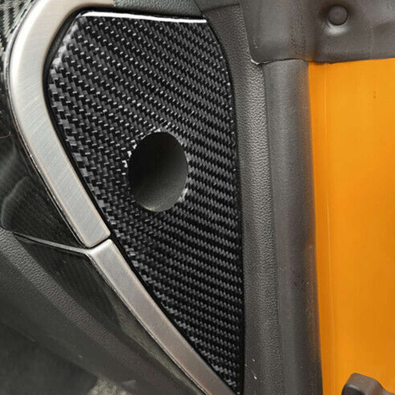 Carbon Fiber Dashboard Side Cover Trim Decoration Fit For Ford Mustang 15-20 ru