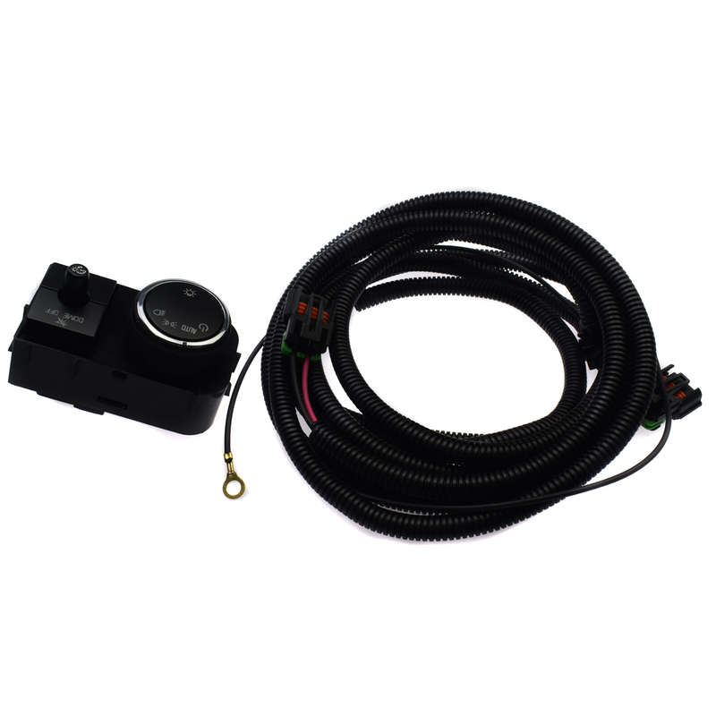 Headlight Lamp Switch & Wiring Harness For Chevy Silverado GMC Sierra 25858705