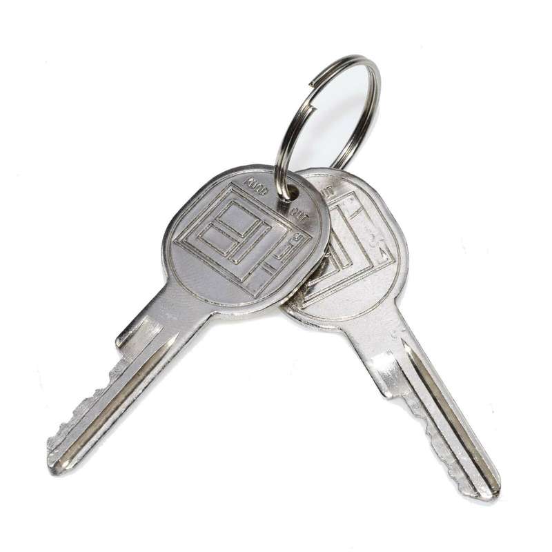 For 53-58 Chevy Corvette Passenger Car Trunk Lock Ribbed Cap Pear Head Key Set