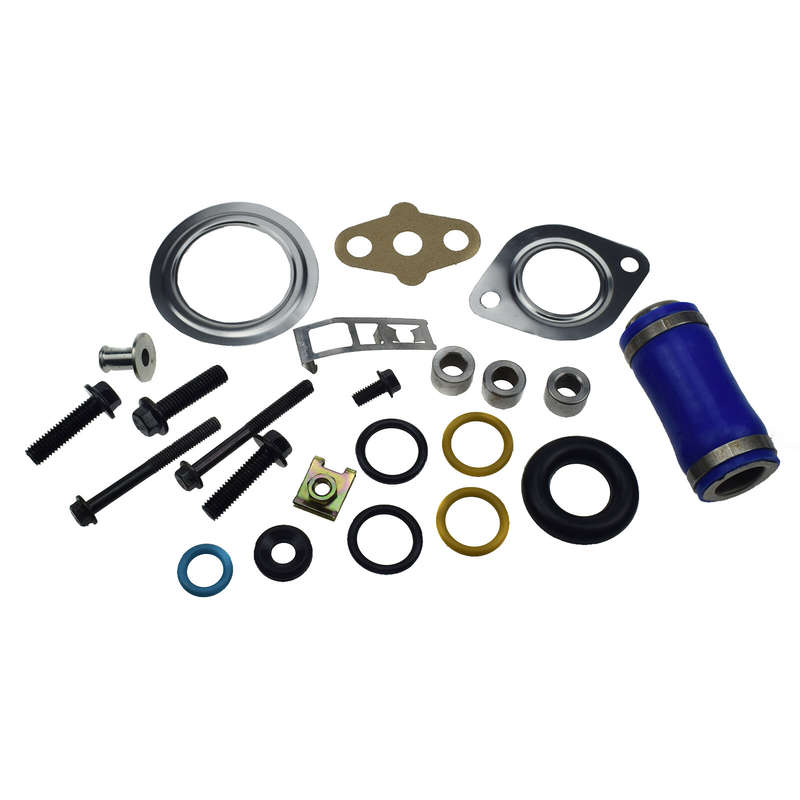 For 2003-10 Ford Powerstroke Diesel 6.0L Intake Manifold Gasket Set & Blue Hose