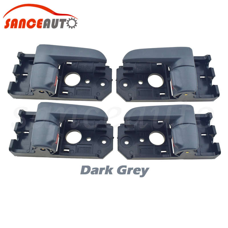 Front Rear Left Right Interior Door Handle Dark Grey for 2004-2009 Kia Spectra