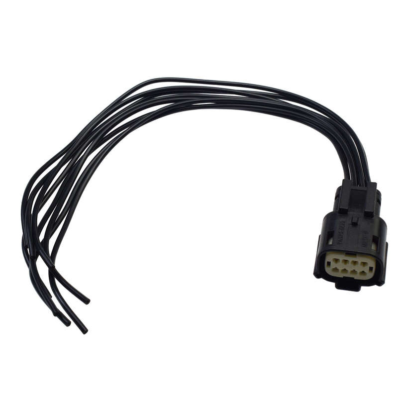 Headlight 6Pin Wire 8-Way Pigtail Plug Connector For 2016-18 Chevrolet Silverado