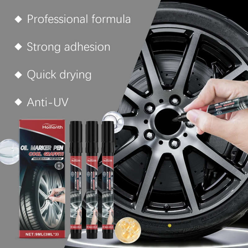 Tire Permanent Paint Marker Pen Car Tyre Rubber Universal Waterproof Oil Based