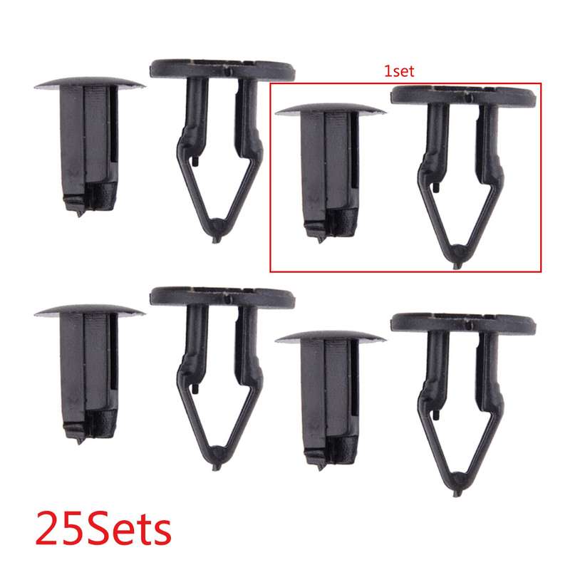 25pcs Fender Wheel Well Flare Retainer Clip 8.5mm Hole Fit For Buick 11589294