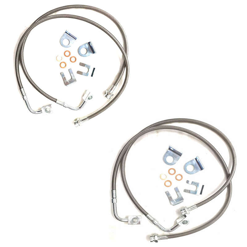 For Jeep Wrangler 2.0 3.6L 3.8L 2007-2018 Stainless Brake Lines Front&Rear 89716
