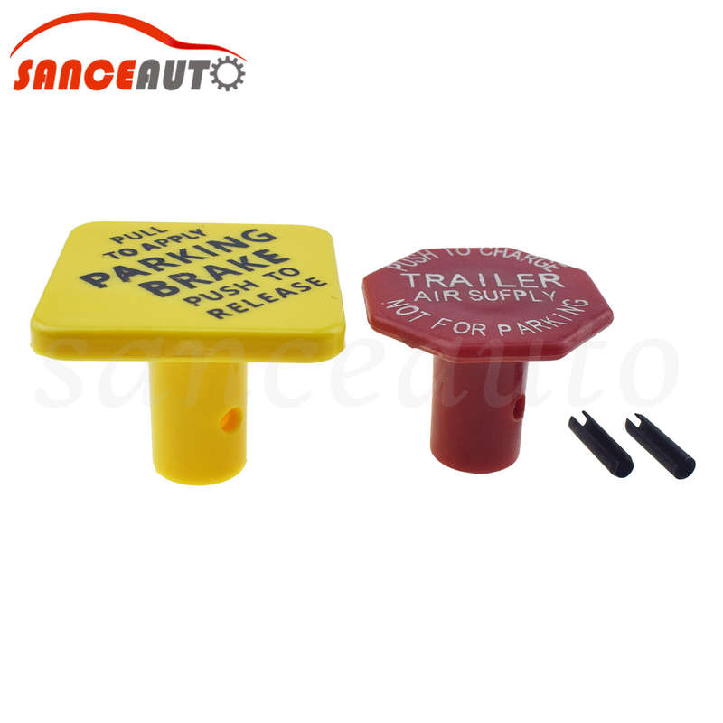 Valve Push Pull Parking Brake Knob & Trailer Air Supply Knob 2PCS 248433 290655