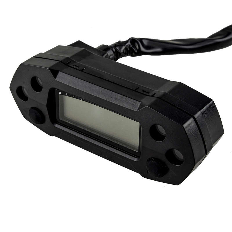 Mini LCD Digital Speedometer Tachometer Odemeter Meter Display Motorcycle Good