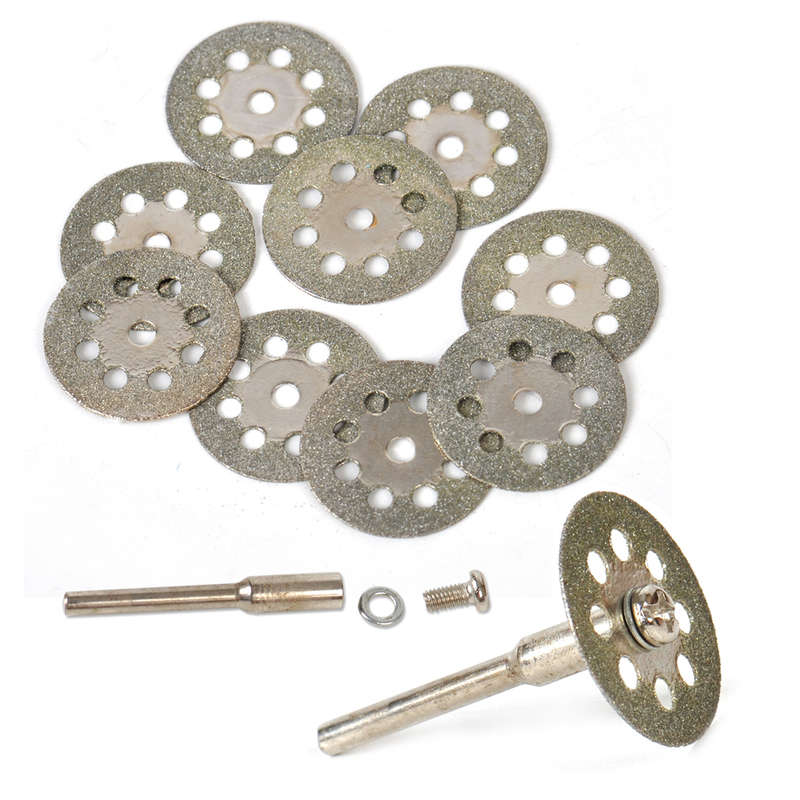 22mm Diamond Cut Off Wheel Disc + 3mm Mandrel Grinding Tool Fit for Rotary