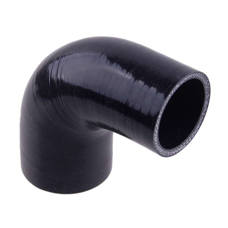 2'' To 2.5'' Silicone 90 Degree Elbow Reducer Coolant Hose Kit Black Car Hot