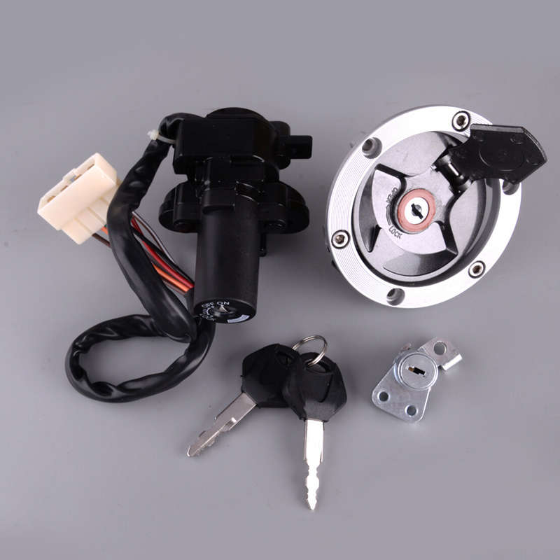 Ignition Switch Fuel Gas Cap Lock Keys Set Fit for Kawasaki Ninja 250R EX250F