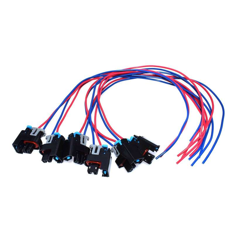 6PCS Harness Connector 2-way for GM Saturn Fuel Injector 575356 1P1575 PT2135