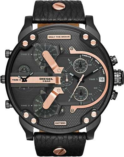 Diesel Mr Daddy Black Chronograph Mens Watch DZ7350