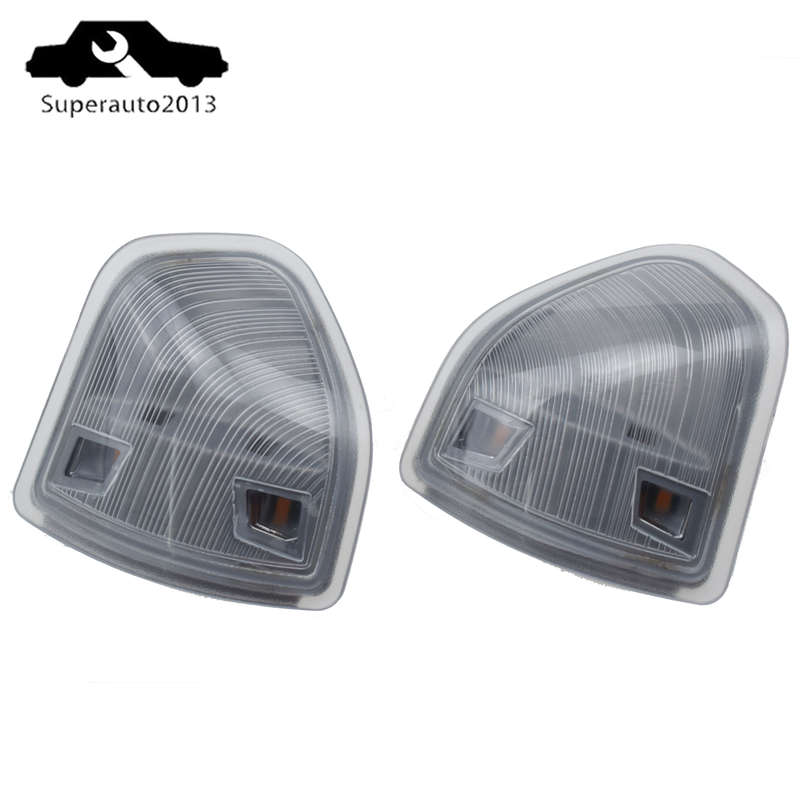 2X Left & Right Tow Mirror Turn Signal Lights Clear For Dodge Ram 1500 2500 3500
