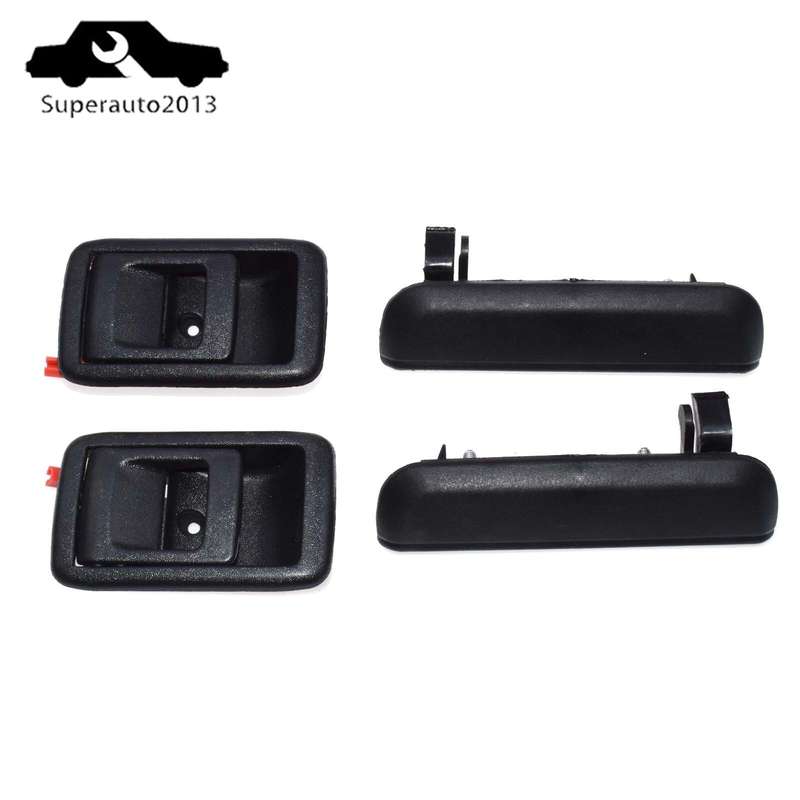 4PCS Exterior & Interior Door Handle Rear Left Right For Toyota Tacoma Tercel