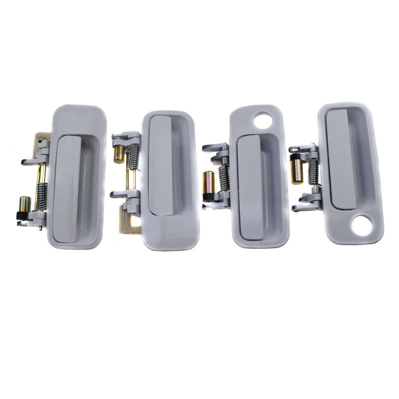 New White Outside Gray Grey Inside Door Handles Kit 8PCS For 97-01 Toyota Camry