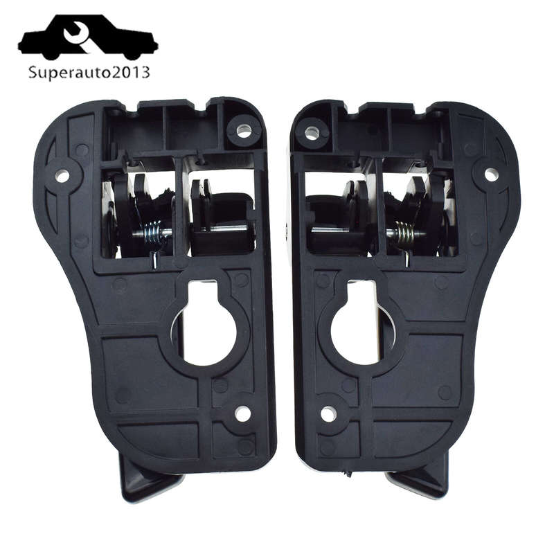 Pair Inside Door Handle Front / Rear Left Right Side Black For Kia Rondo 2007-12