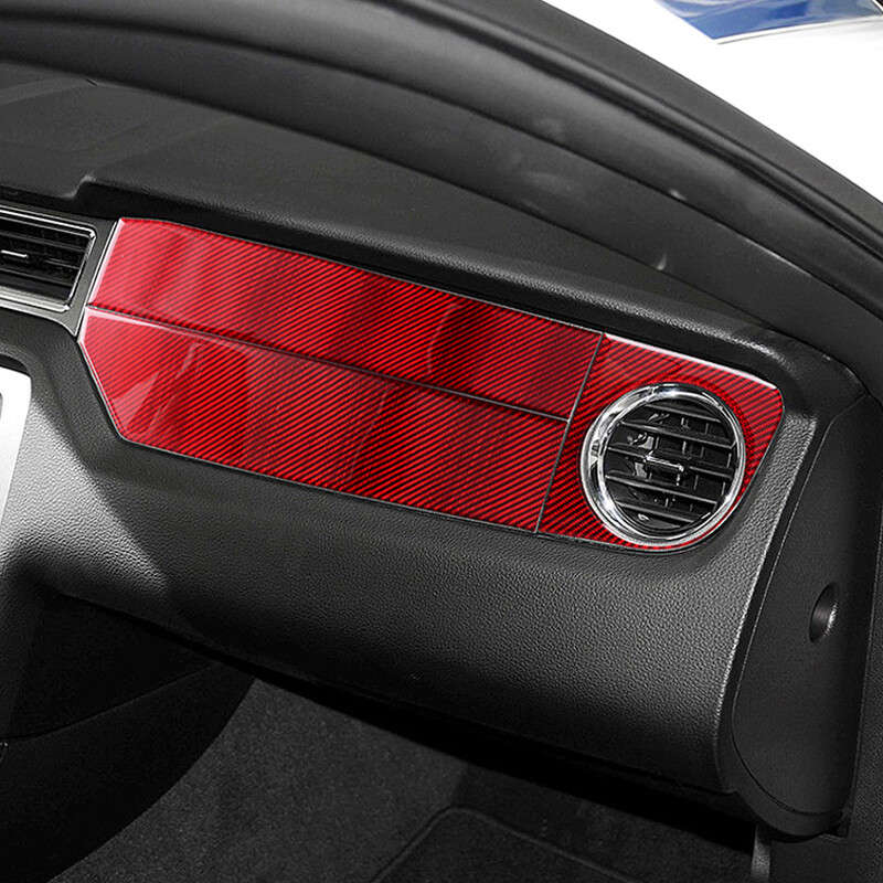Carbon Fiber Interior Dashboard Frame Cover Trim Fits For Ford Mustang 2009-2013