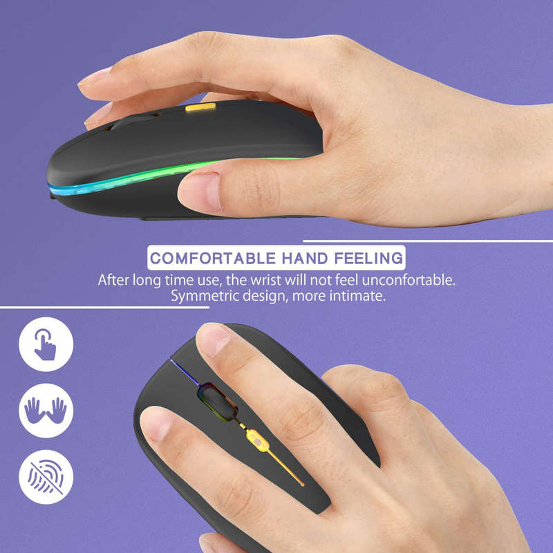 Image 6 - LED-Wireless-Mouse-Rechargeable-Slim-Silent-Mouse-2-4G-Portable-Mobile-Optical