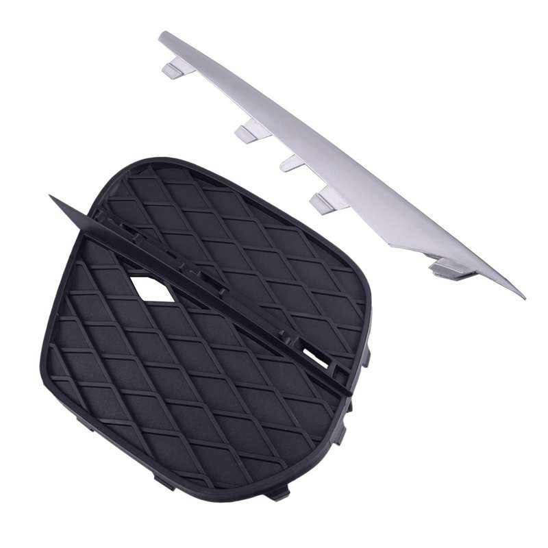 Left Side Front Bumper Grille Cover Silver Trim Fit For BMW X5 E70 2011-2013