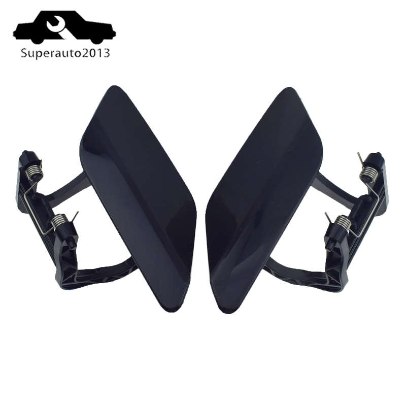 Pair Front LH RH Headlight Washer Nozzle Cover For 2010-2013 Mercedes-Benz E550