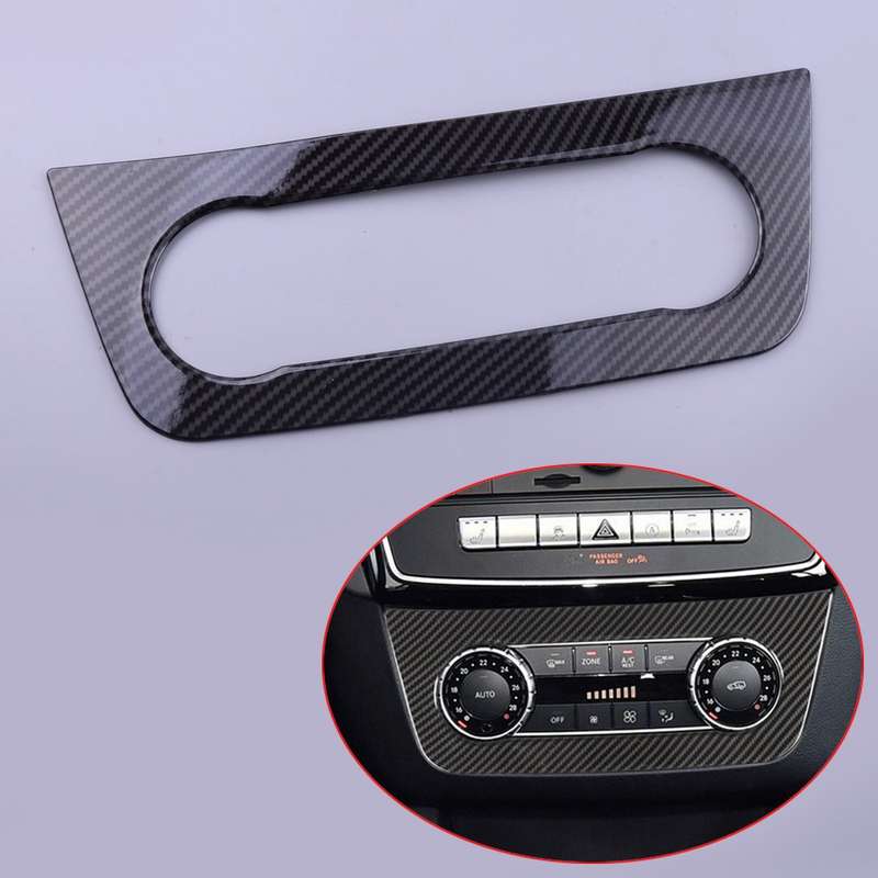 Carbon Fiber Style Center AC Switch Panel Trim Fit For Mercedes ML GL GLE GLS