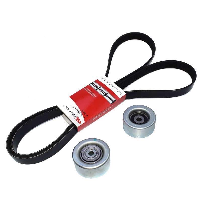 New Serpentine Drive Belt and Idler Pulley Kit 3pcs For Lexus IS250 IS350 06-12