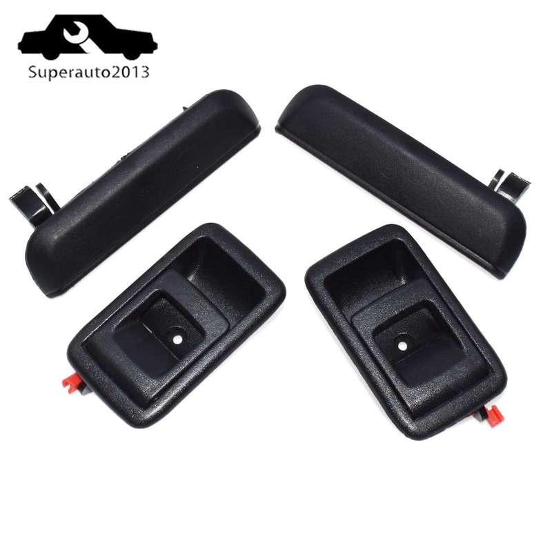 4PCS Exterior & Interior Door Handle Rear Left Right For Toyota Tacoma Tercel