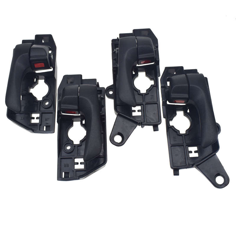 4PCS Interior Door Handle Front Rear Left Right Black For 2009-10 Hyundai Sonata
