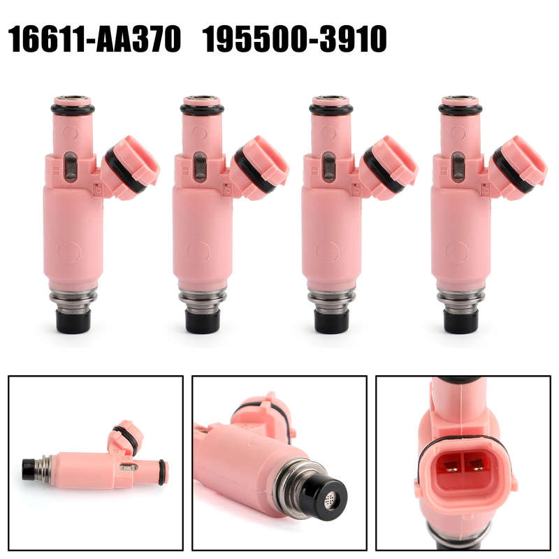 4PCS Pink 565cc Fuel Injectors For STI WRX Forester 16611-AA370 195500-3910