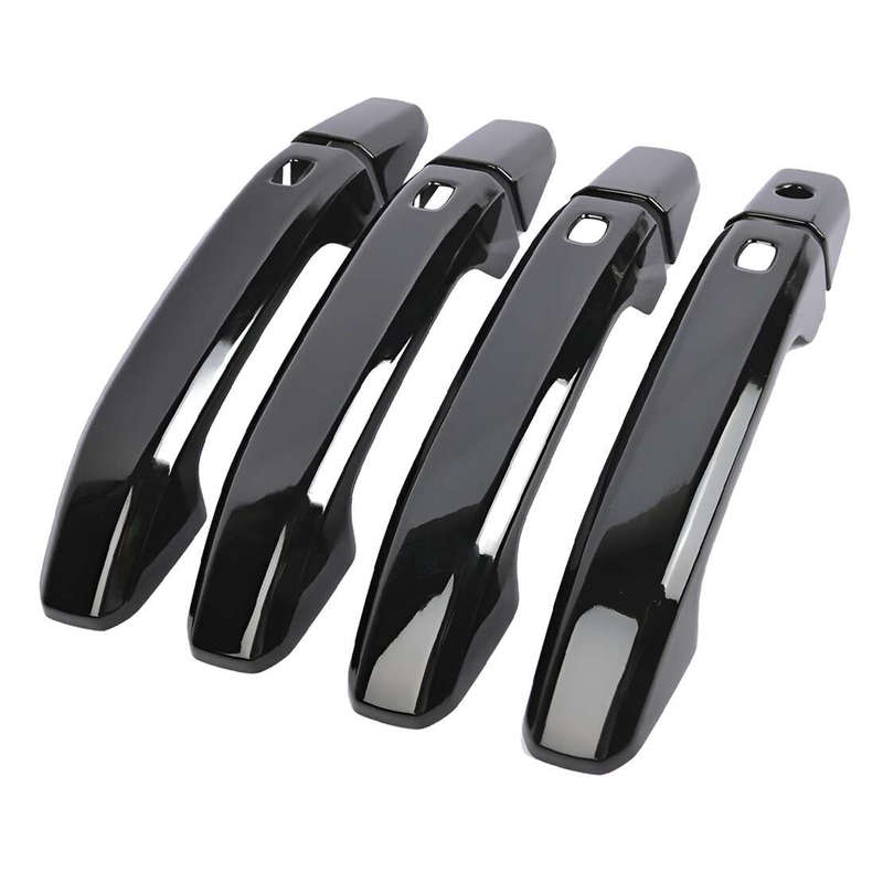Gloss Black Side Door Handle Cover Trim Fit For Chevrolet Silverado GMC Sierra