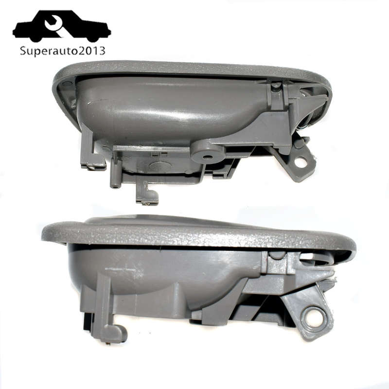 2PCS Inside Door Handles Front / Rear Left & Right Gray For Toyota Corolla 98-02