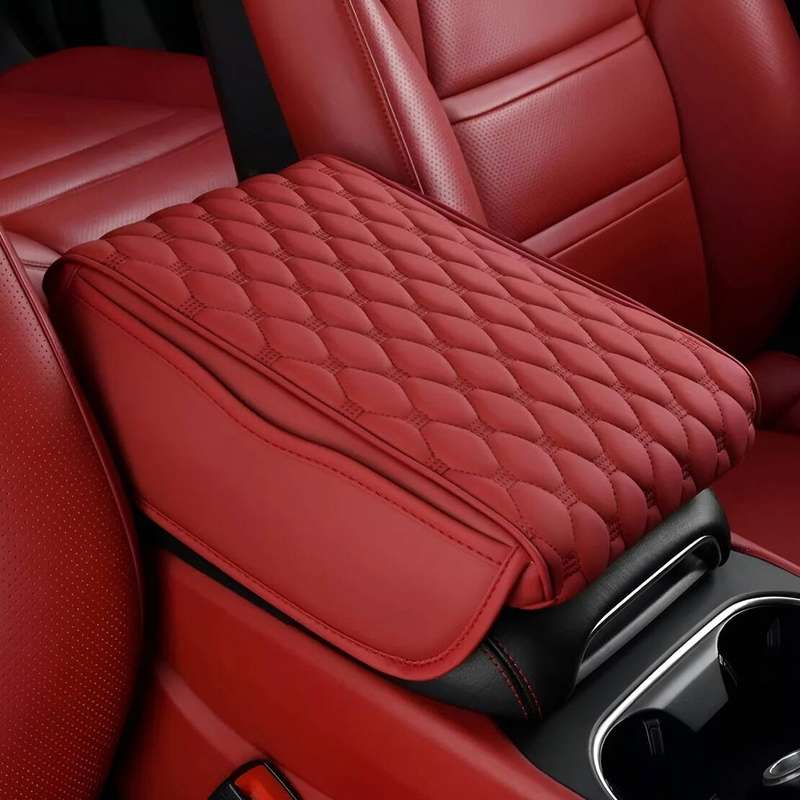 Car Center Console Seat Armrest Cushion Box Cover Protector With Side Pockets