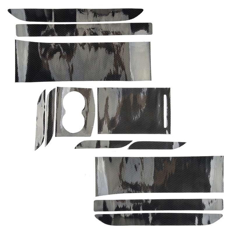 Fit For Tesla Model S X 2012-21 Carbon Fiber Look Center Console Trim Cover
