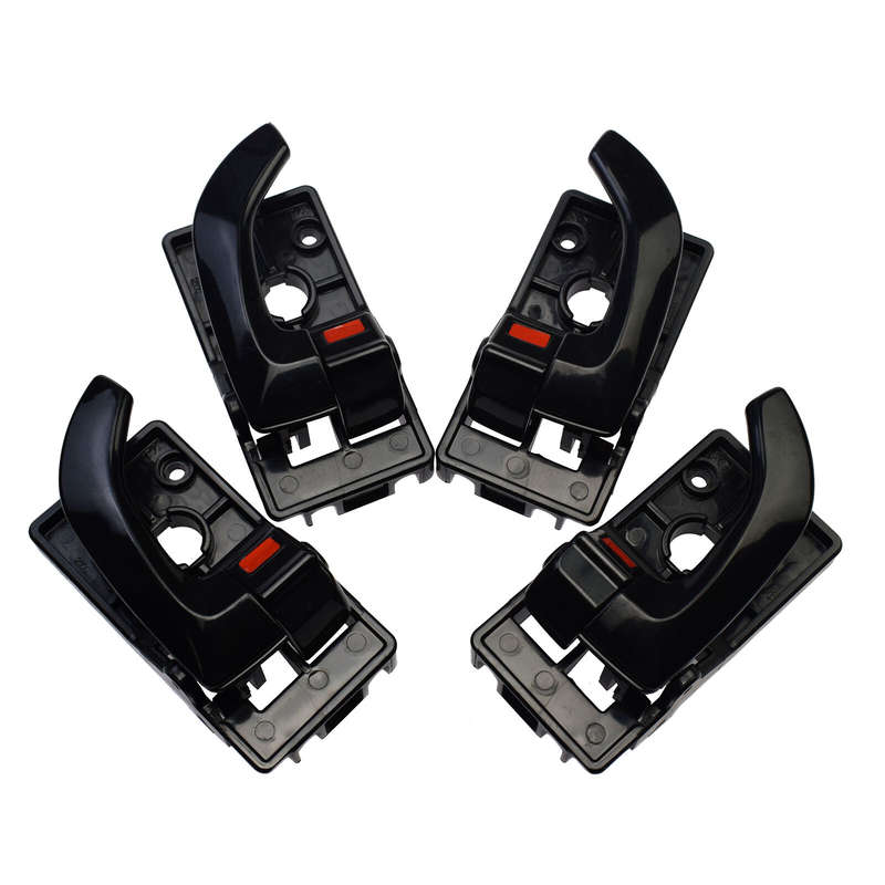 4X Black Inside Door Handle Front Rear Left Right For 2005-09 Hyundai Tucson New