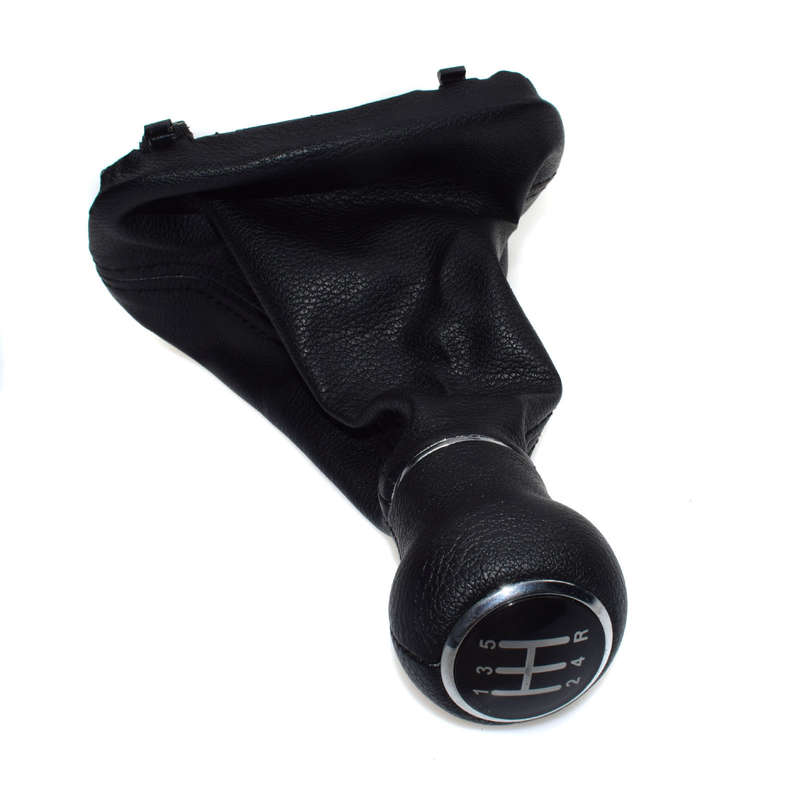 New 5 Speed Gear Shift Knob Gaitor Black LEATHER Boot Fit Audi A6 C5 A4 B5 A8 D2