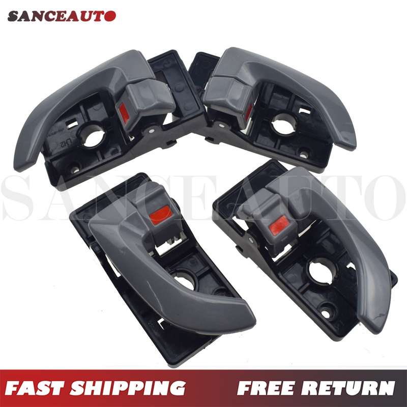 4PCS Grey Inside Interior Door Handles Left Right for 2005-2009 Hyundai Tucson