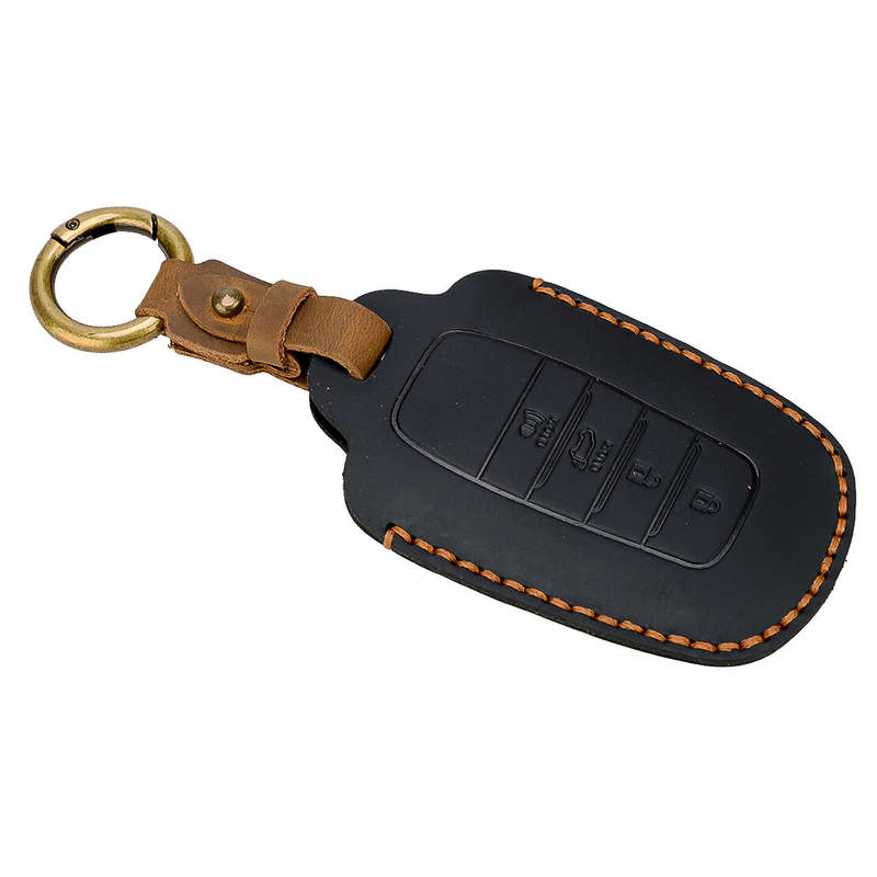 Leather Remote Key Fob Cover Case Holder Fit for Toyota Camry Prado