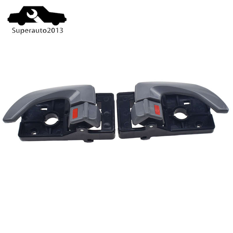 2PCS Gray Inside Door Handle Left & Right Side For 2005-2009 Hyundai Tucson New