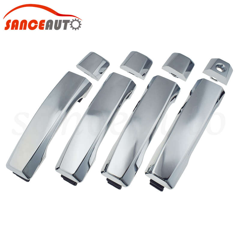 4pc Exterior Outside Chrome Door Handles Front Rear for Nissan Titan 2004-2018