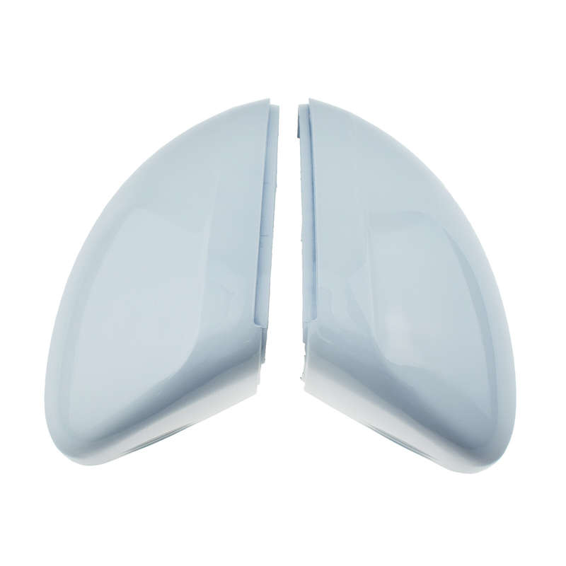 Left & Right RearView Mirror Cover Replace White For Volkswagen Tiguan 2018-2022