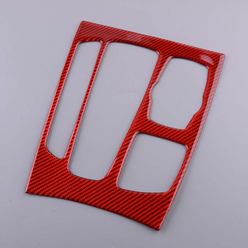 Red Carbon Fiber Gear Shift Panel Cover Trim Fit for BMW X5/X6 F15 F16 2014-2017