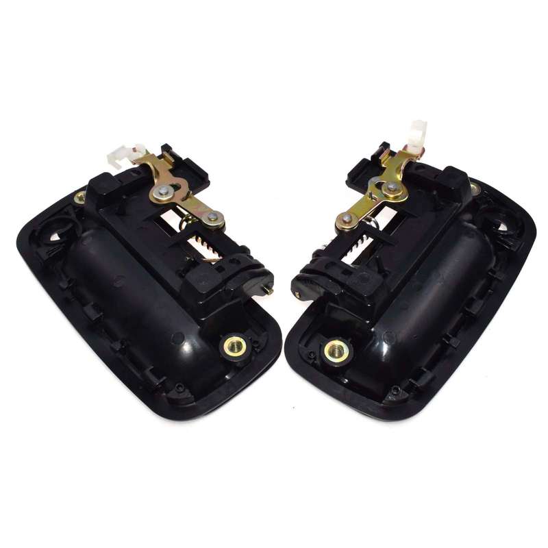 New Door Handle Exterior Outside Smooth Black Front Pair for Toyota Tacoma 95-04