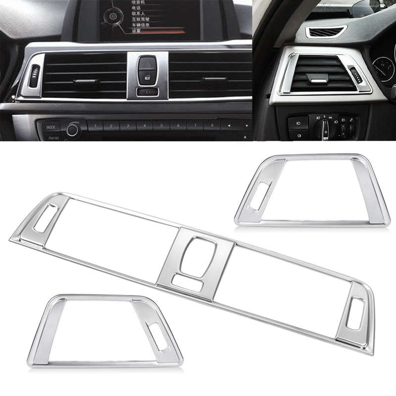 3xDashboard Central side Console AC Air Vent Cover Trim Fit for BMW 3 Series F30